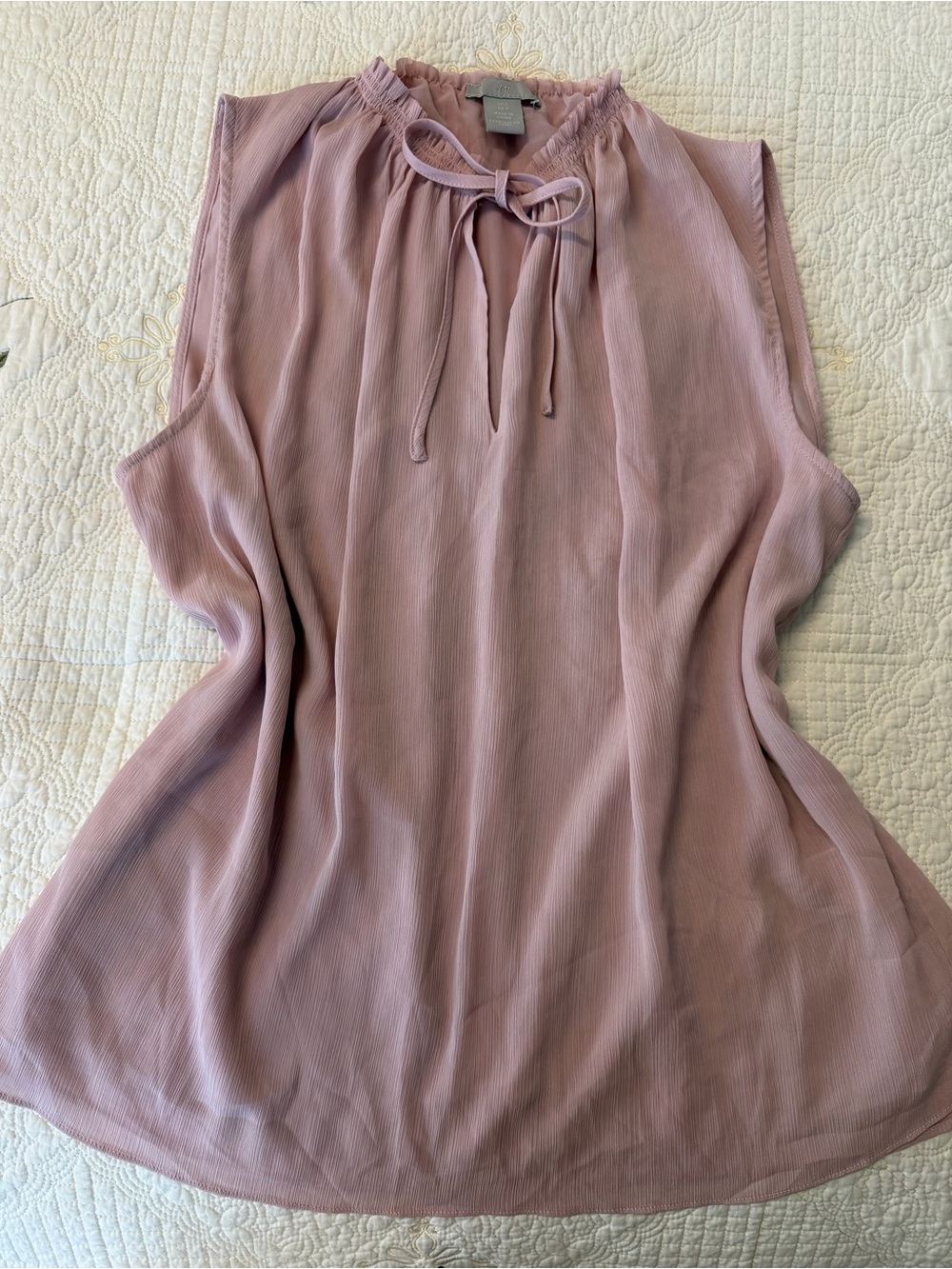 H&M Sleeveless Tie-Neck Camisole - Mauve Pink